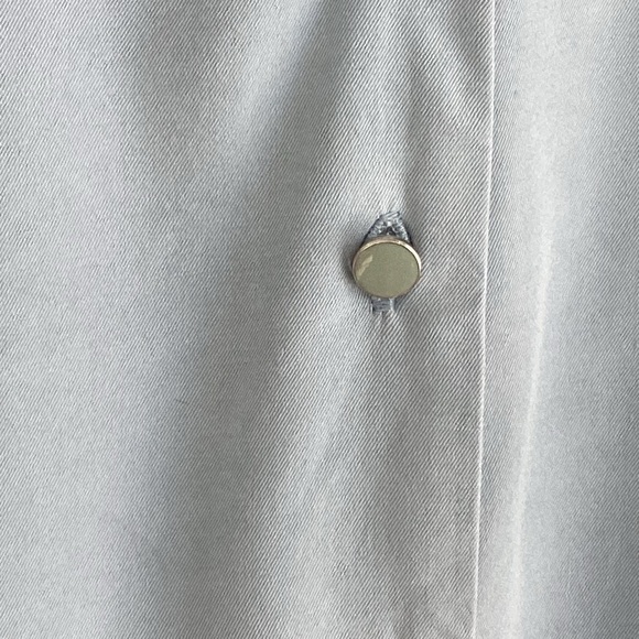 Silk Cotton Blend Plus Size Button Up Light Blue Blouse 2X - Picture 2 of 10